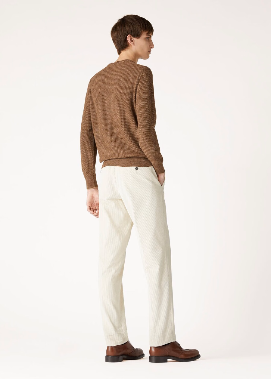 City Pull Crewneck Baby Cashmere Trigo Dourado/Trufa de Cacau