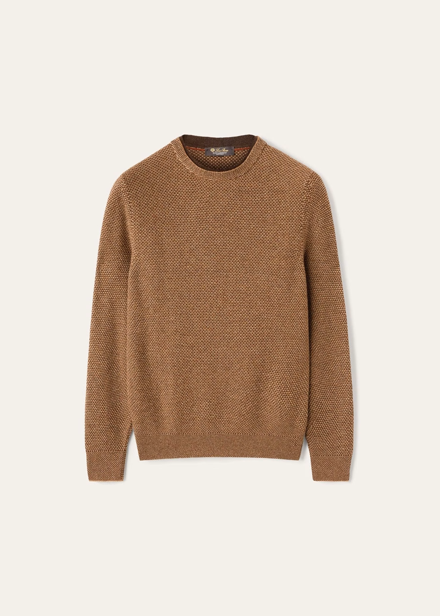 City Pull Crewneck Baby Cashmere Trigo Dourado/Trufa de Cacau