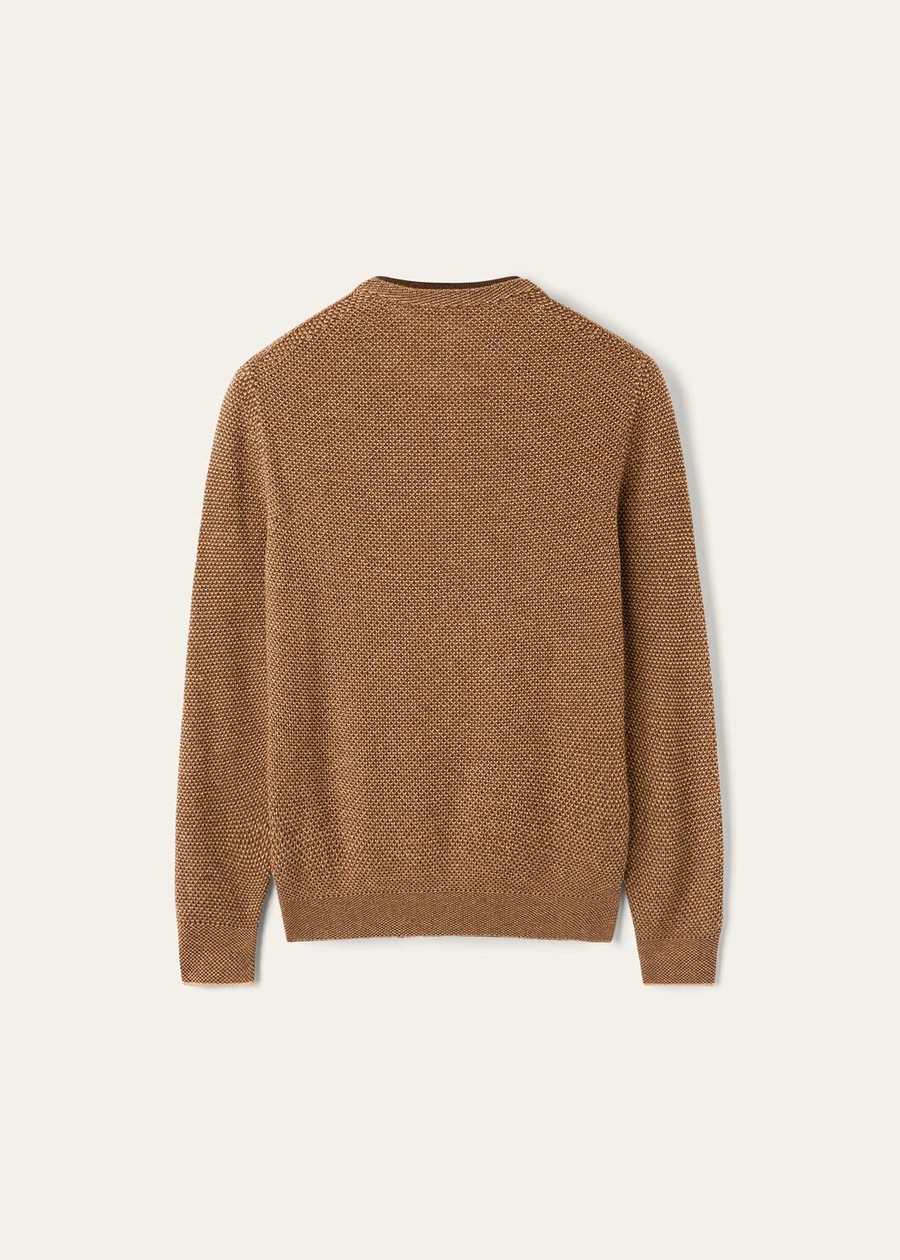City Pull Crewneck Baby Cashmere Trigo Dourado/Trufa de Cacau