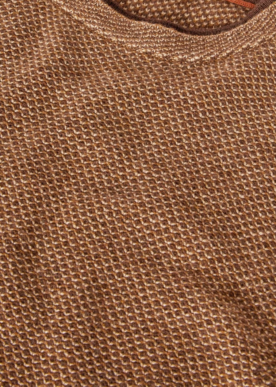 City Pull Crewneck Baby Cashmere Trigo Dourado/Trufa de Cacau