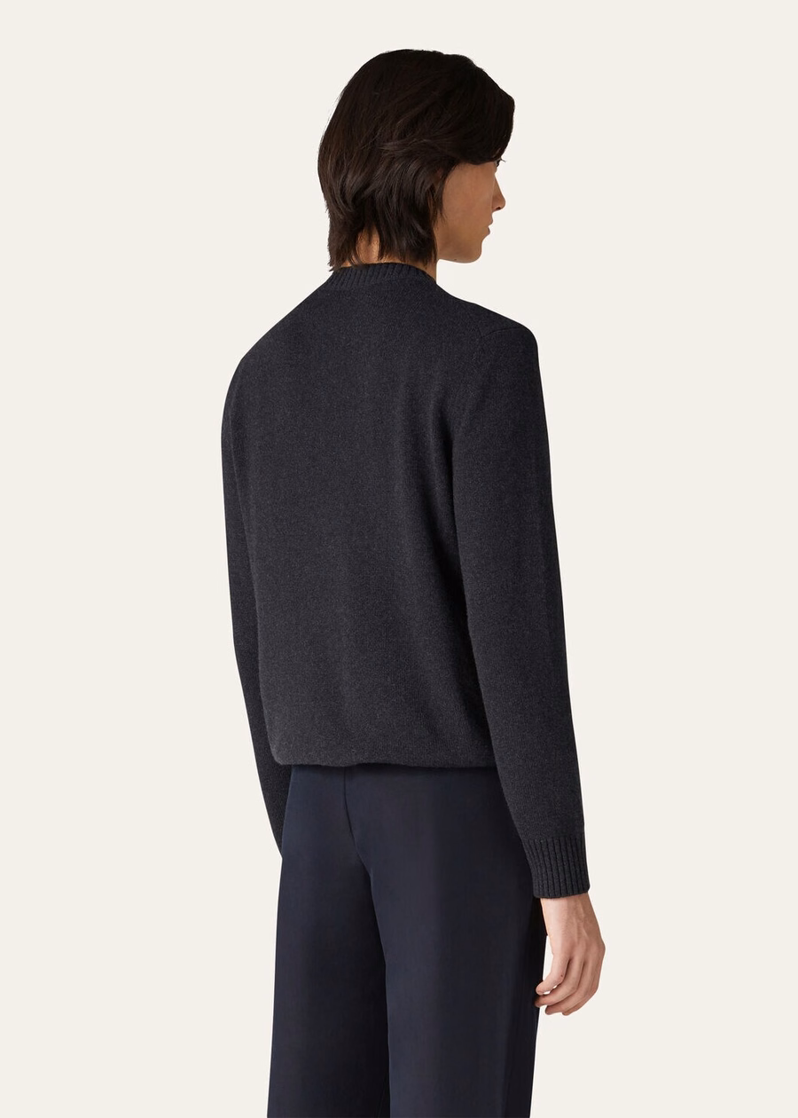Camiseta Parksville Crewneck Baby Cashmere Preta/Cinza Mesclada