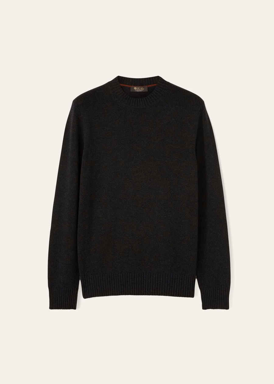 Camiseta Parksville Crewneck Baby Cashmere Preta/Cinza Mesclada