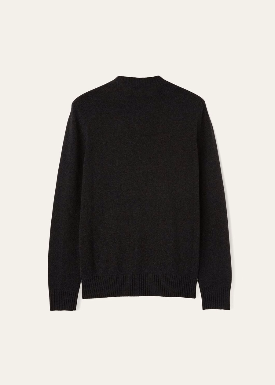 Camiseta Parksville Crewneck Baby Cashmere Preta/Cinza Mesclada