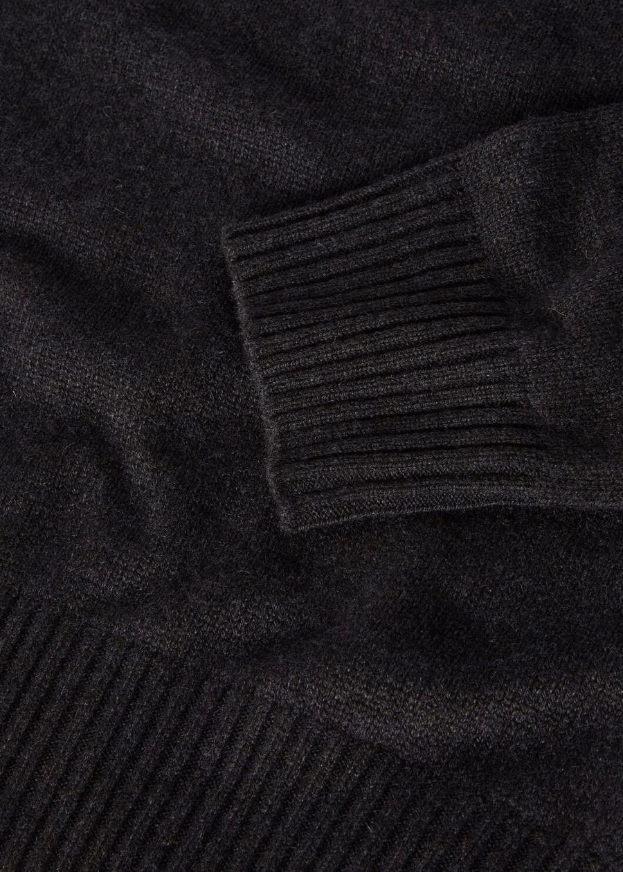 Camiseta Parksville Crewneck Baby Cashmere Preta/Cinza Mesclada