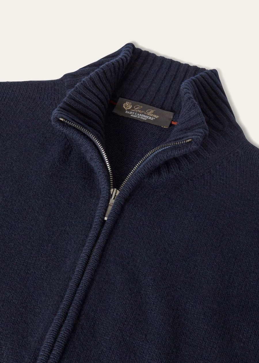 Jaqueta Bomber Baby de Cashmere Parksville Azul Marinho