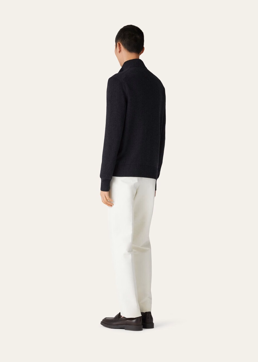 Jaqueta Bomber Parksville Baby Cashmere Preta/Cinza Mesclada