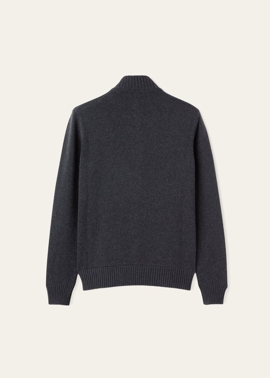 Jaqueta Bomber Parksville Baby Cashmere Preta/Cinza Mesclada