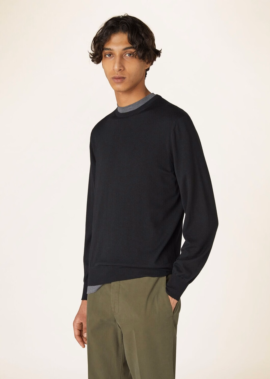 Cash Light Crewneck Cashmere Preto