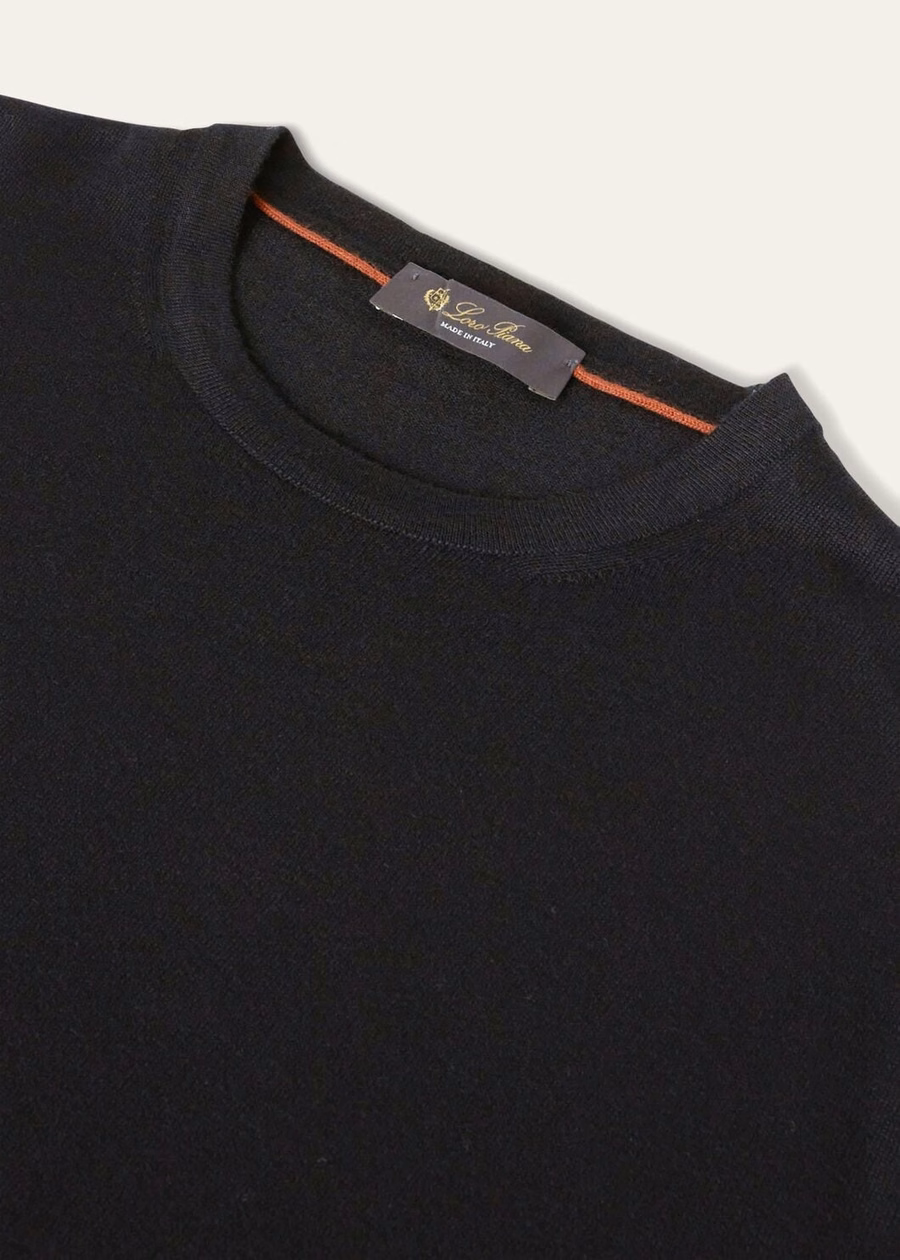 Cash Light Crewneck Cashmere Preto