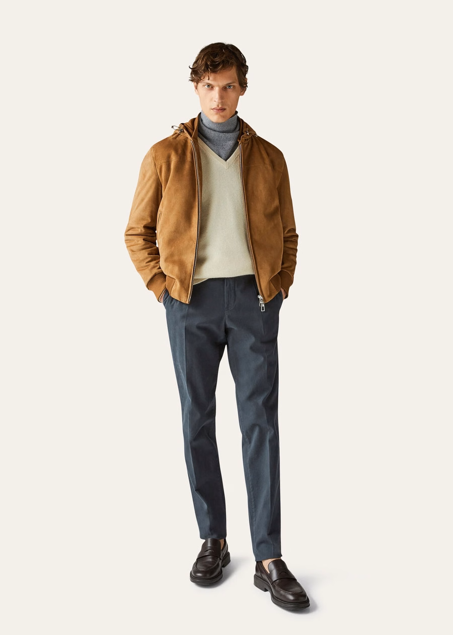 Suéter Loro Pure Dunes Mel Cashmere com decote em V