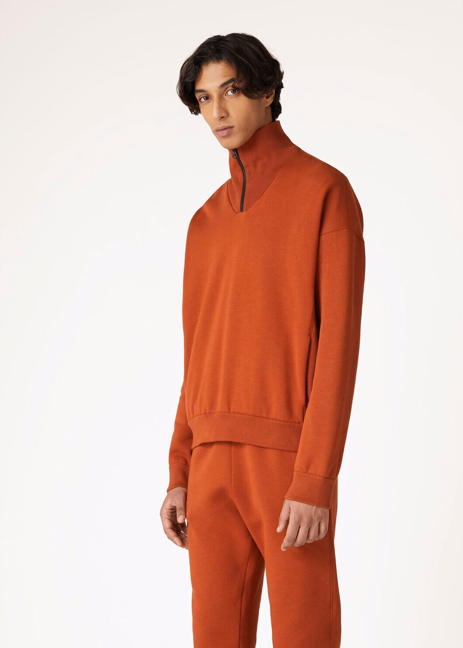 Suéter Larecchio em algodão e cashmere, cor laranja coral Jasper