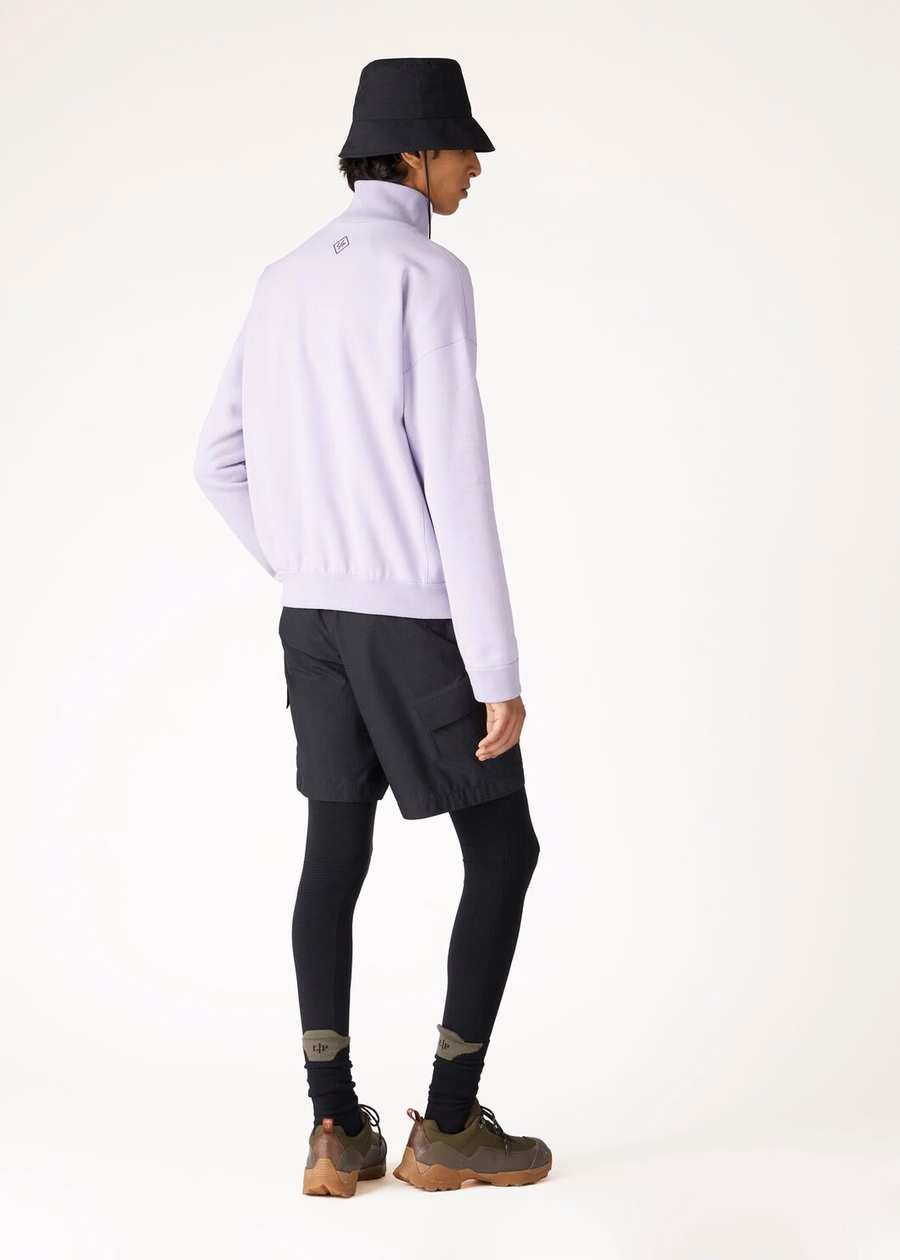 Suéter Larecchio de algodão e cashmere na cor pervinca