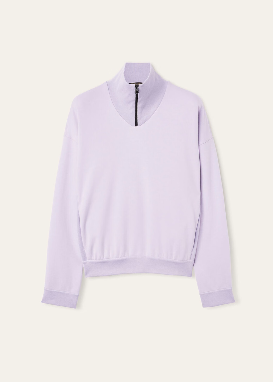 Suéter Larecchio de algodão e cashmere na cor pervinca