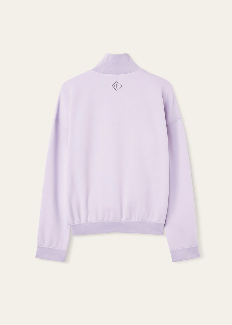Suéter Larecchio de algodão e cashmere na cor pervinca