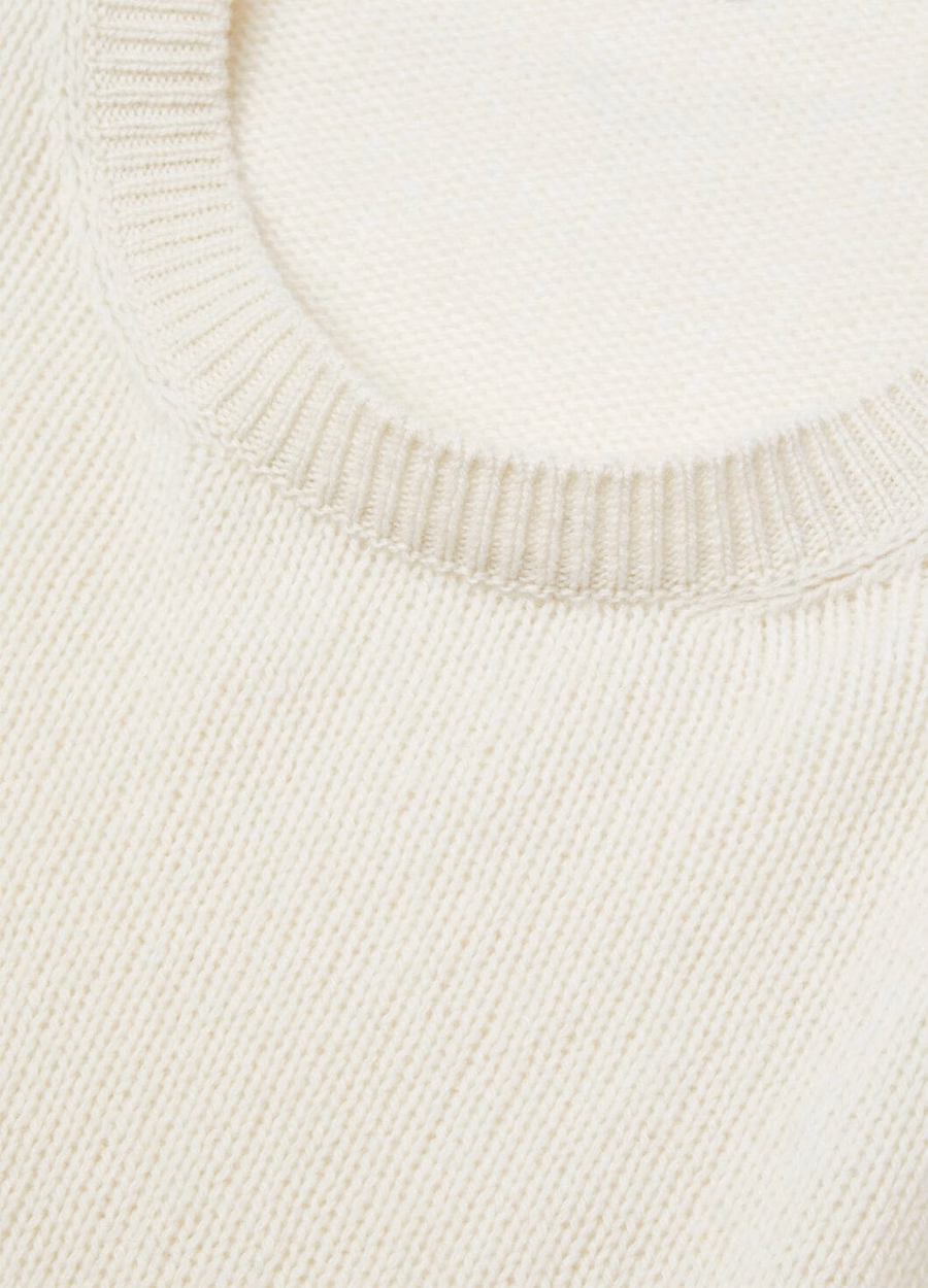 Camiseta de gola redonda Fobello Baby Cashmere Branca Neve