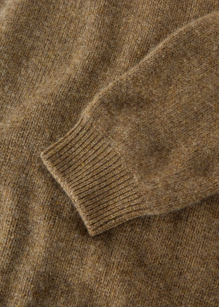 Gola alta Fobello em cashmere baby tundra mesclado