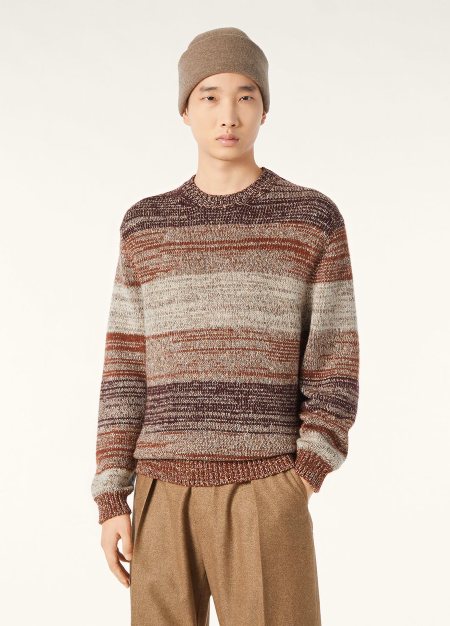 Ispra Crewneck Seda Cashmere Kasha/Noz-moscada/Amora