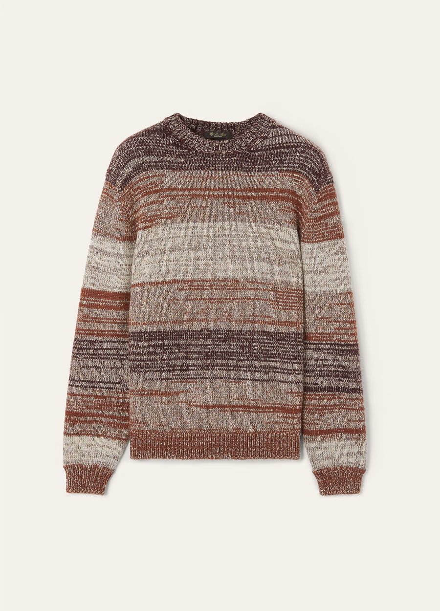 Ispra Crewneck Seda Cashmere Kasha/Noz-moscada/Amora