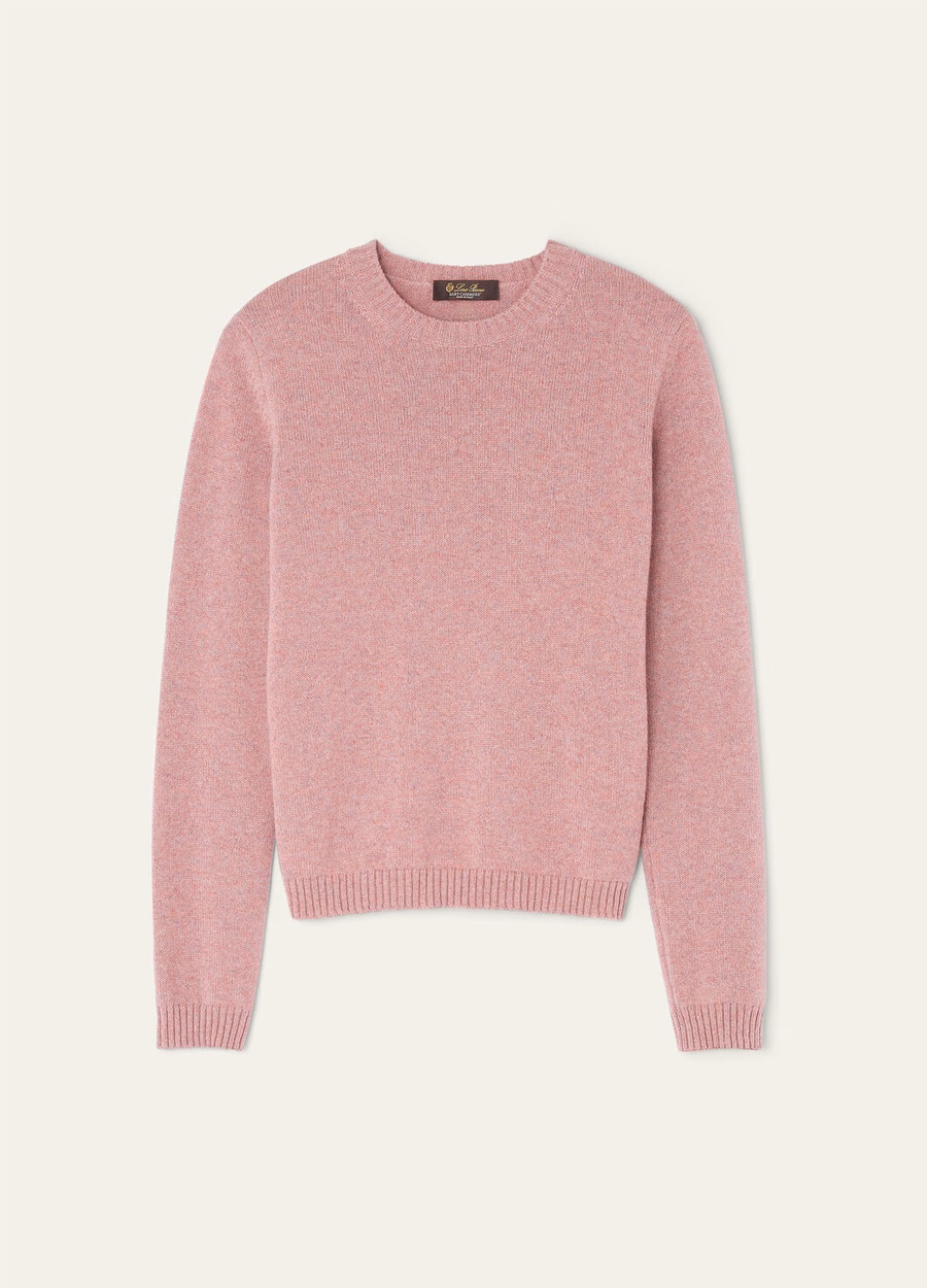 Camiseta Parksville Crewneck Baby Cashmere com detalhes em roxo mesclado