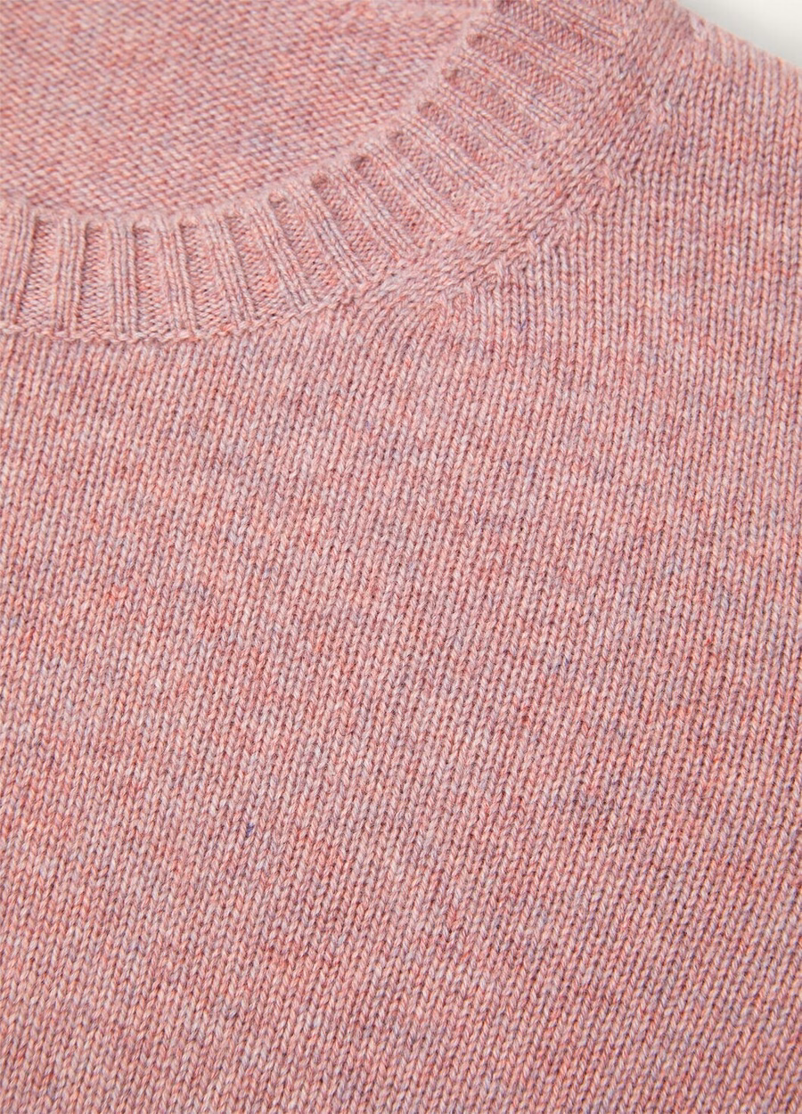 Camiseta Parksville Crewneck Baby Cashmere com detalhes em roxo mesclado