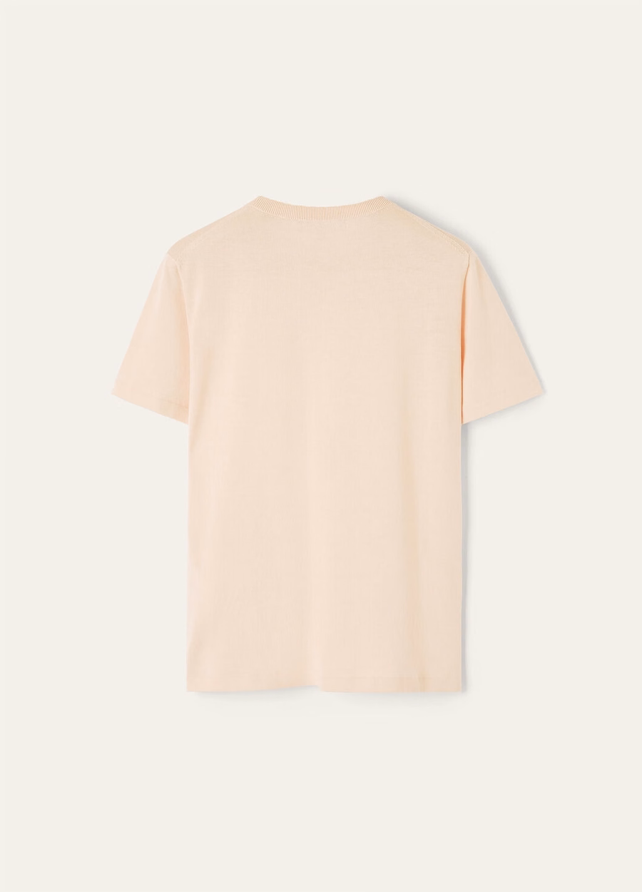 Gola redonda de algodão Angera rosa arroz