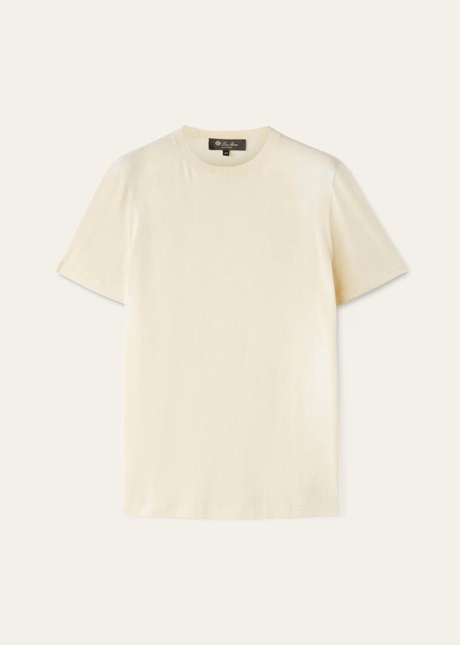 Camiseta de gola redonda Angera em algodão Daikon