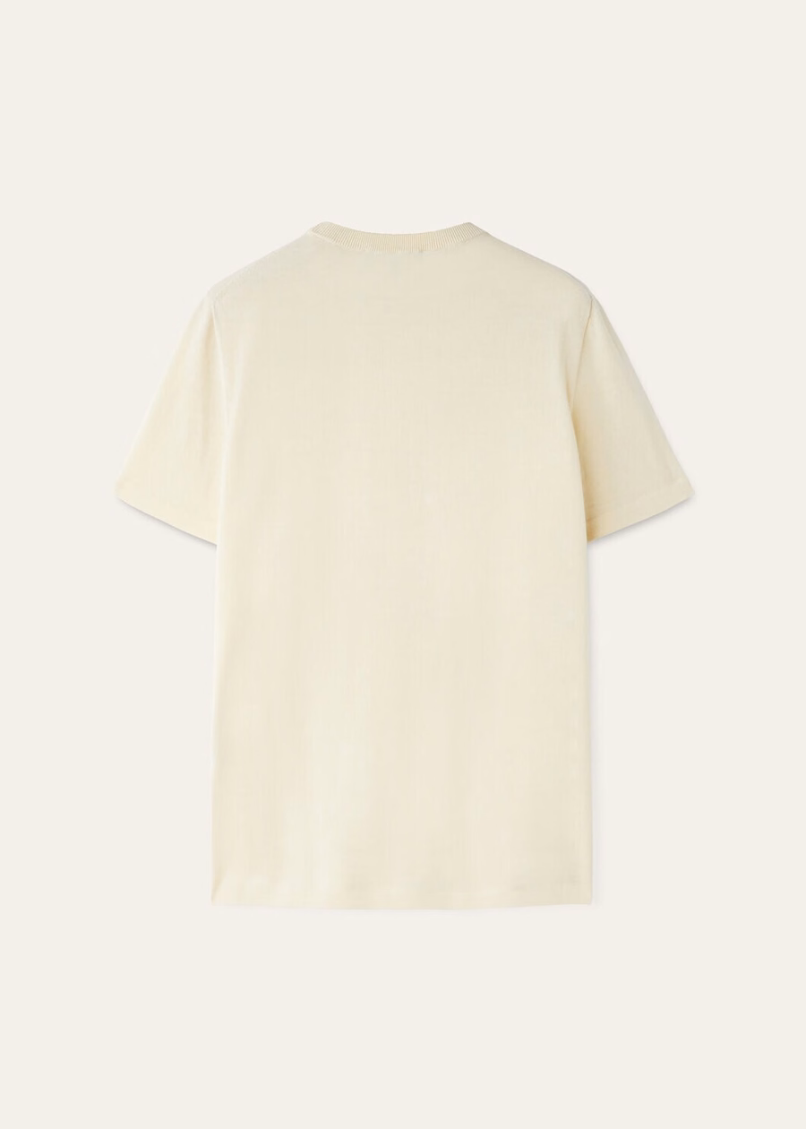 Camiseta de gola redonda Angera em algodão Daikon