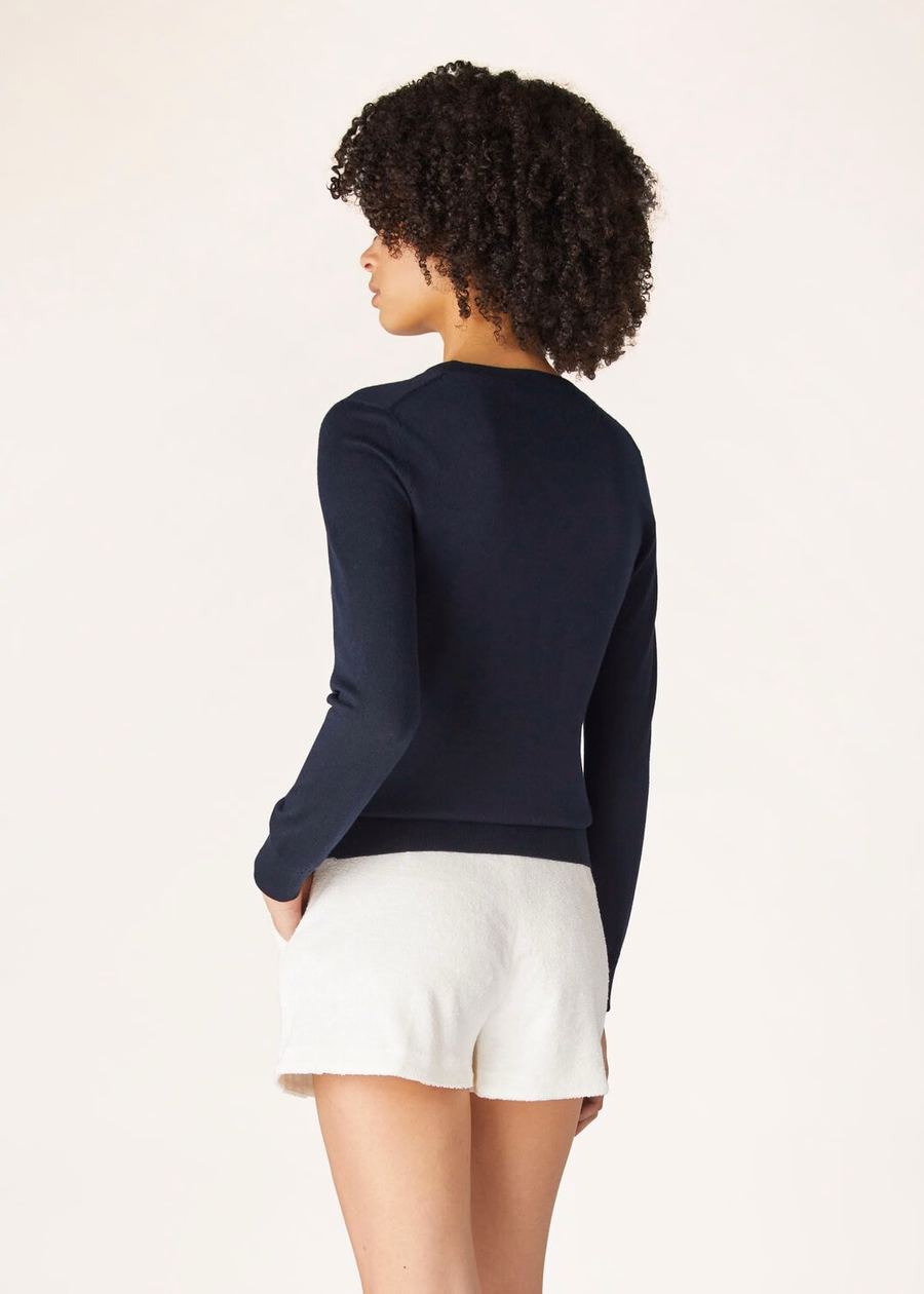Neo Piuma Crewneck Cashmere Azul Marinho