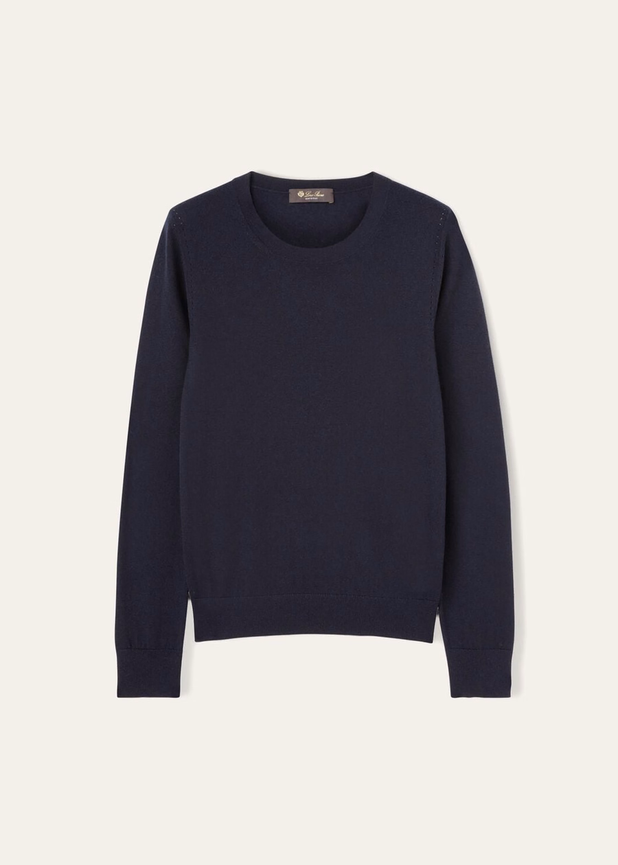 Neo Piuma Crewneck Cashmere Azul Marinho