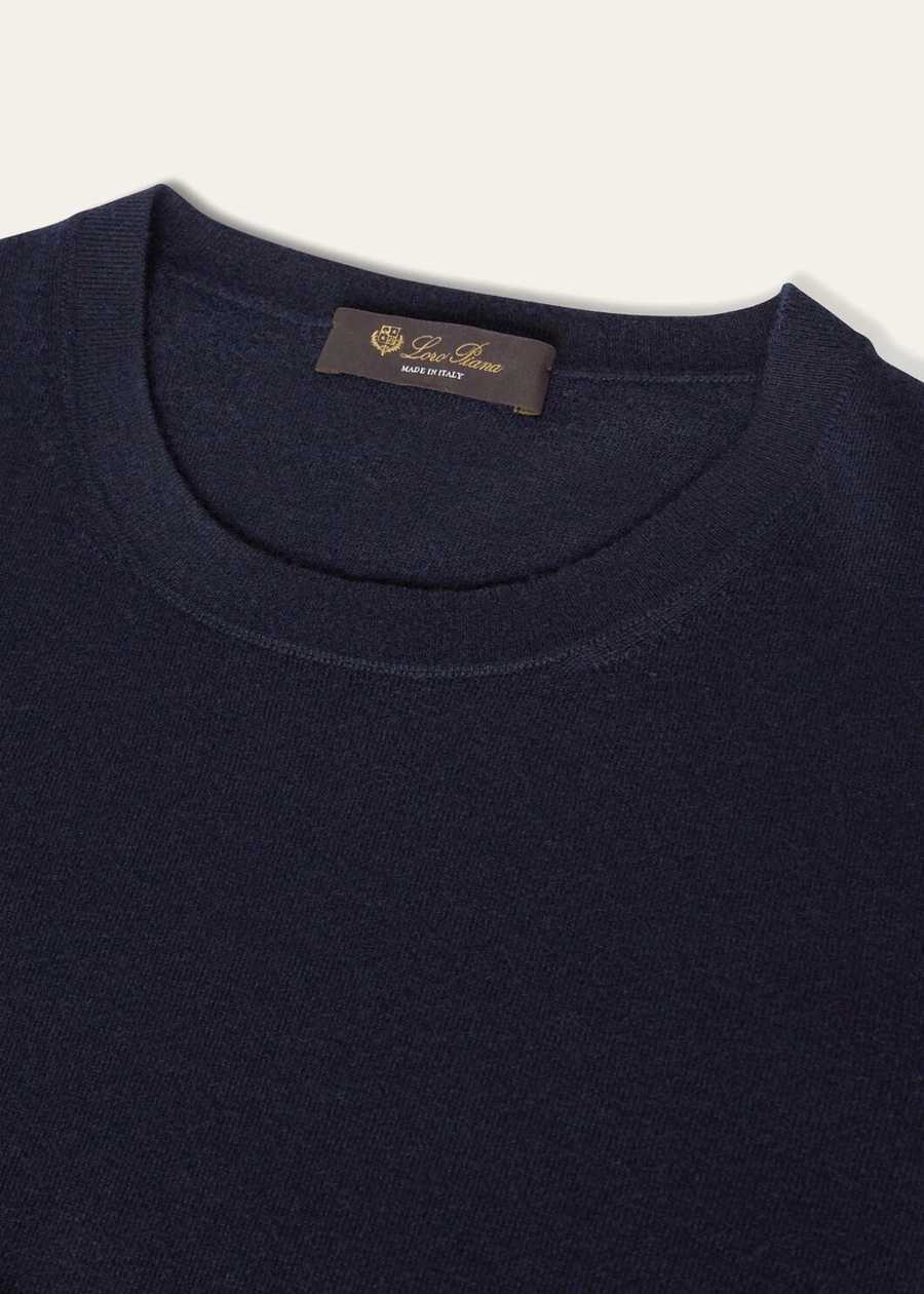Neo Piuma Crewneck Cashmere Azul Marinho