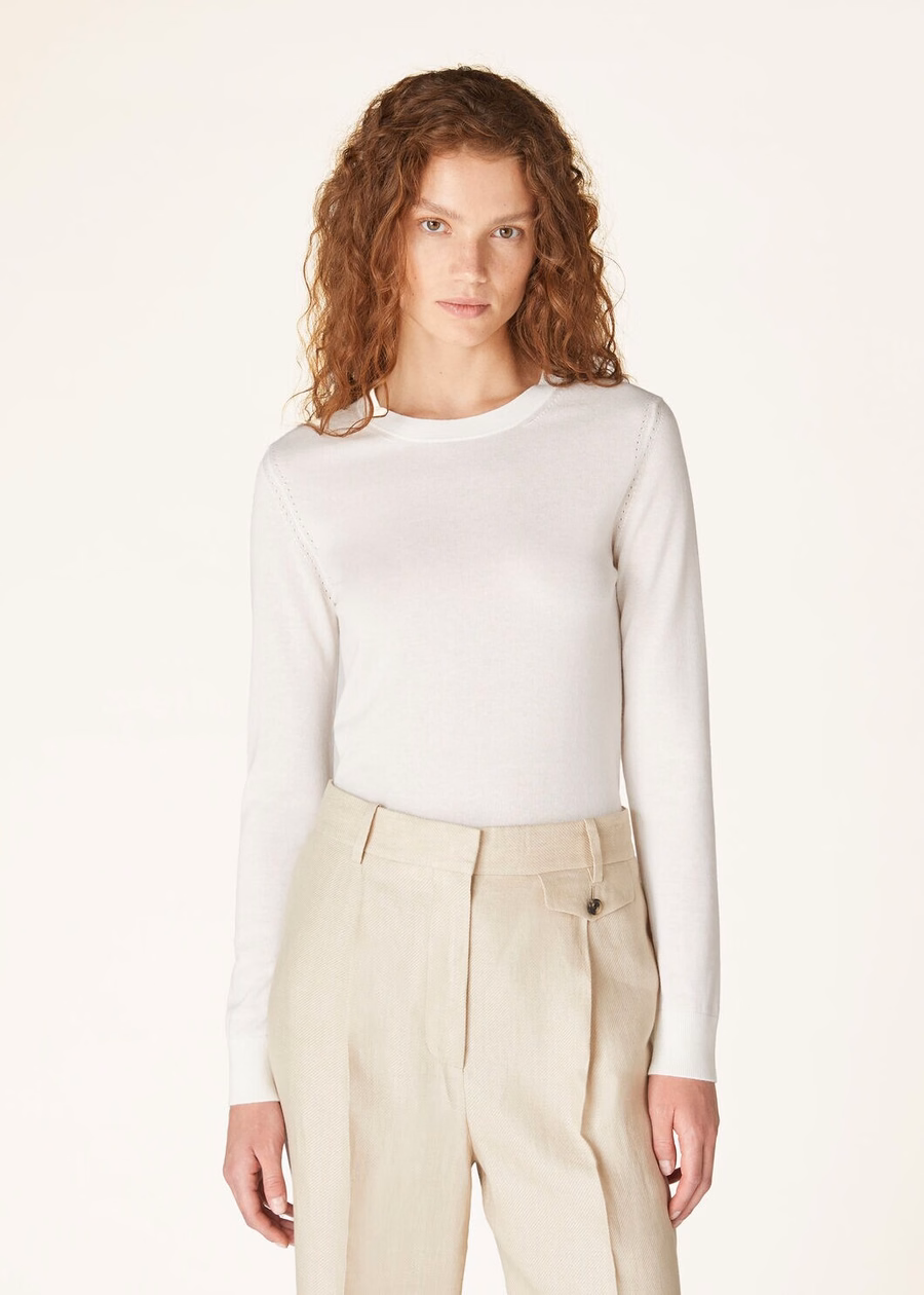 Neo Piuma Crewneck Cashmere Branco