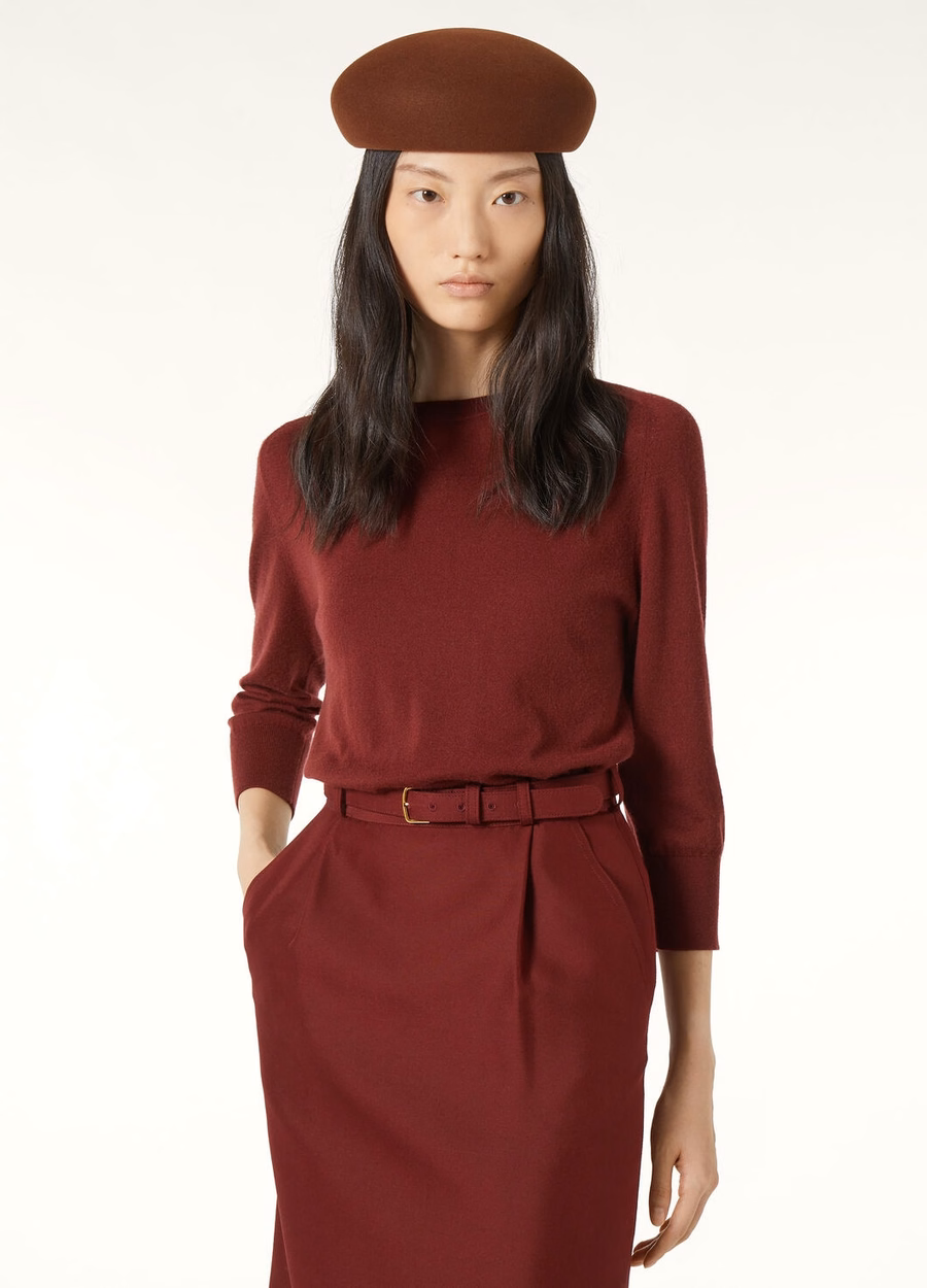 Piuma Crewneck Cashmere Marrom Escuro