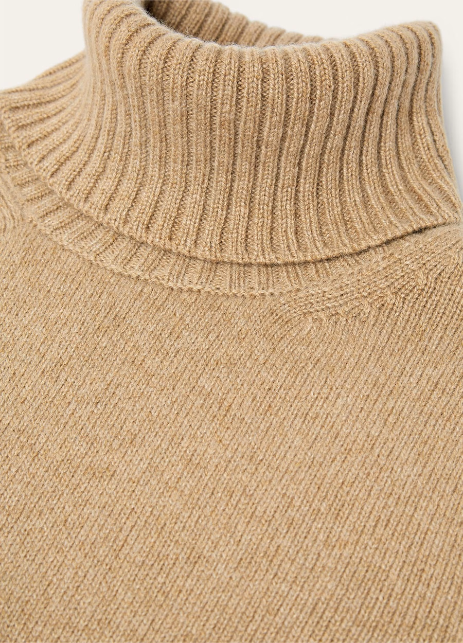 Gola alta Parksville Baby Cashmere Trigo Mesclado Dourado