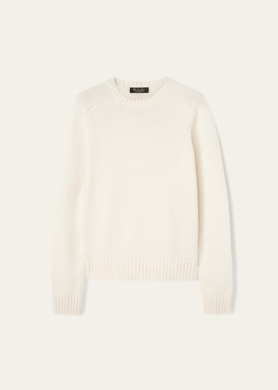 Camiseta Parksville Crewneck Baby Cashmere Branca Titânio