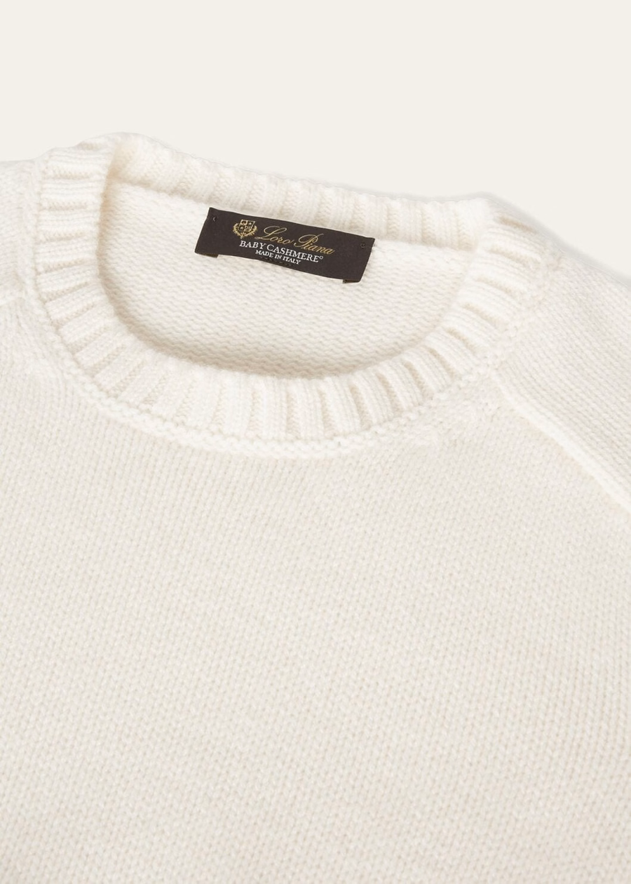Camiseta Parksville Crewneck Baby Cashmere Branca Titânio