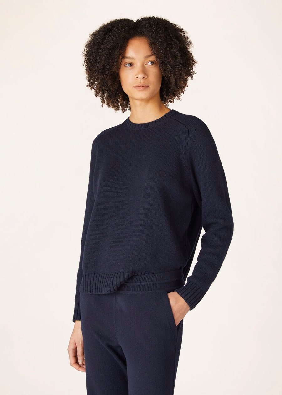 Camiseta Parksville Crewneck Baby Cashmere Azul Marinho