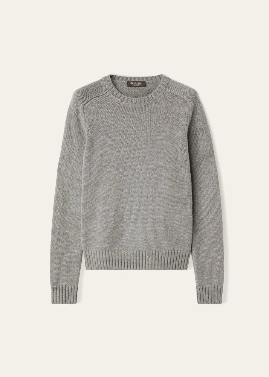 Suéter de gola redonda Parksville Baby Cashmere Flanela Mesclada