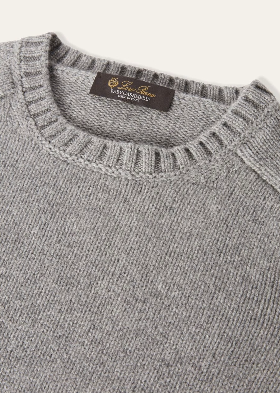 Suéter de gola redonda Parksville Baby Cashmere Flanela Mesclada