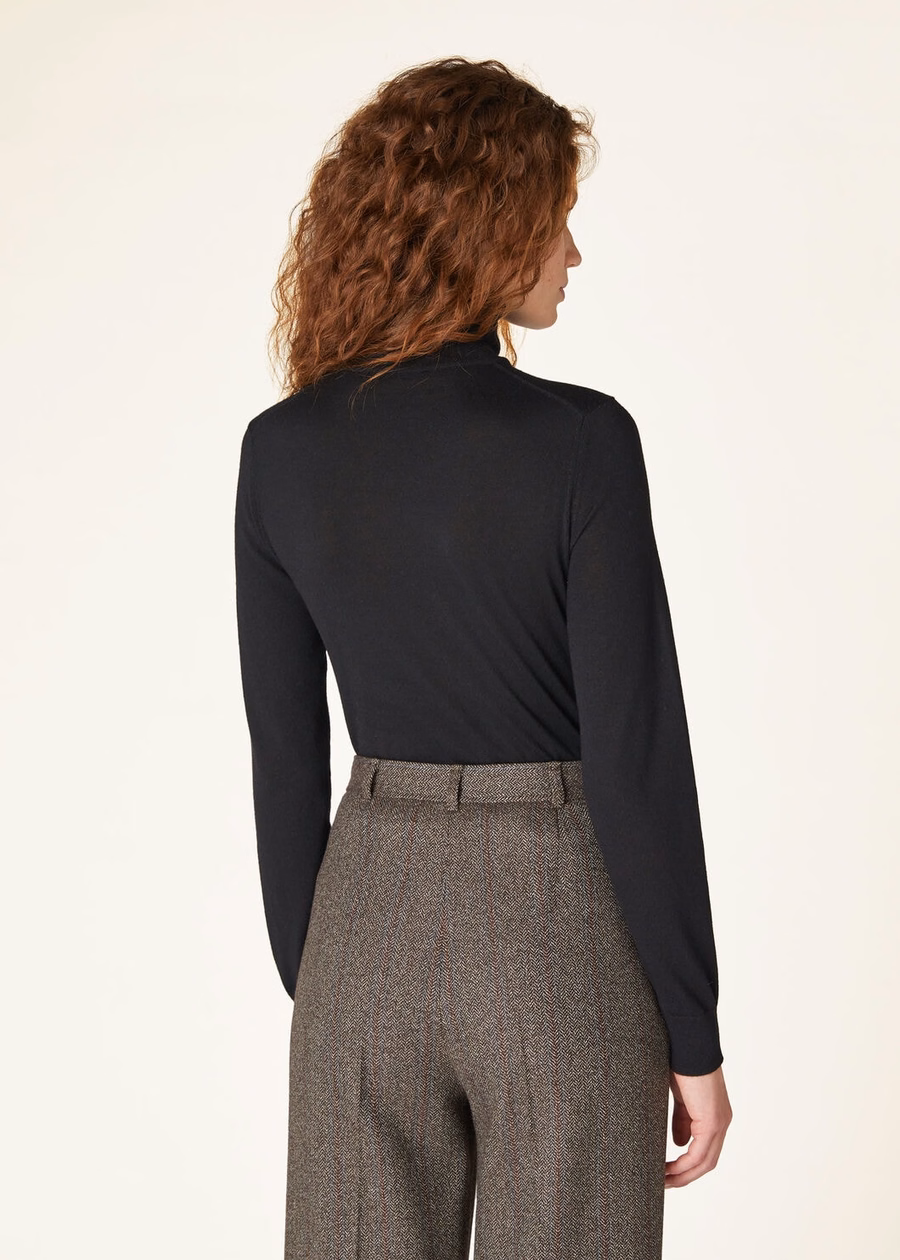 Neo Piuma Gola Alta Cashmere Preto