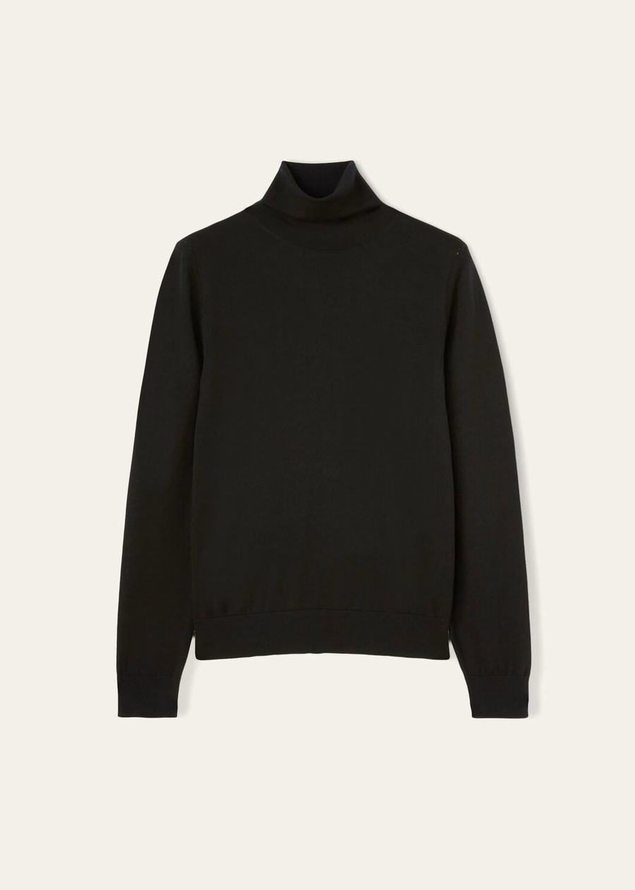 Neo Piuma Gola Alta Cashmere Preto