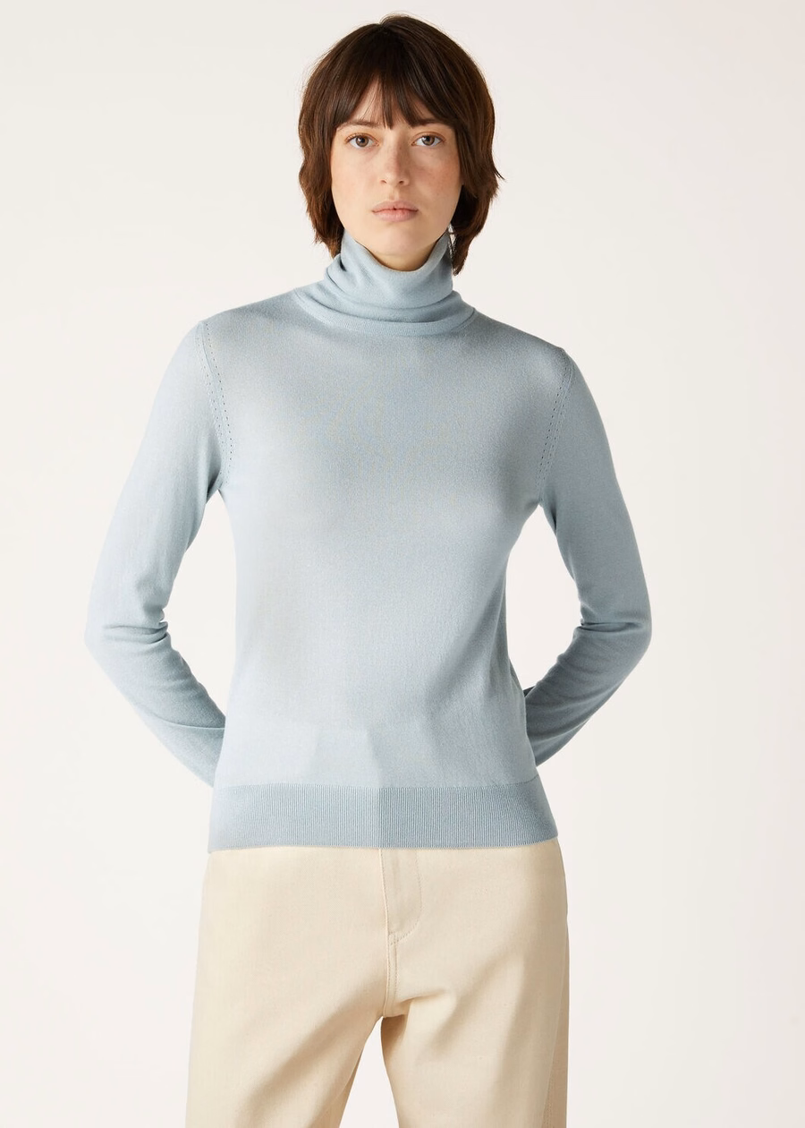 Neo Piuma Gola Alta Cashmere Brisa de Menta