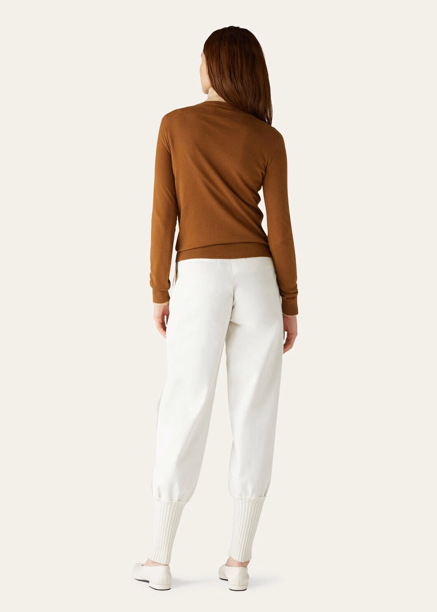 Crewneck Vicuña Natural Escuro Vicuña