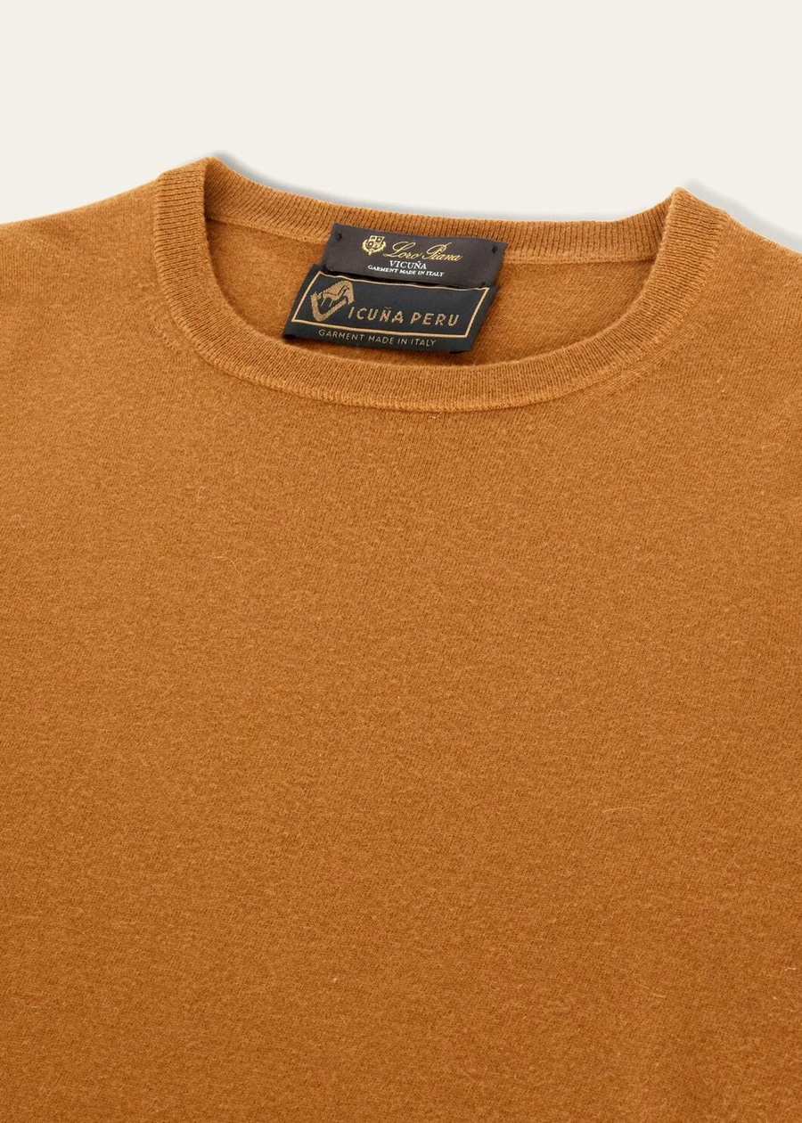 Crewneck Vicuña Natural Escuro Vicuña