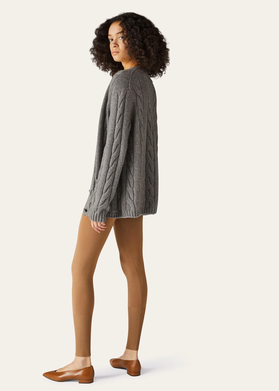 Cardigan Napier Baby Cashmere Coarsehair® Cayenne Melange/Mar do Norte
