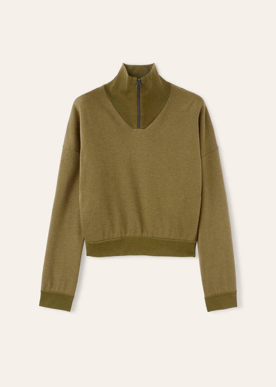 Suéter Larecchio de algodão e cashmere com alecrim