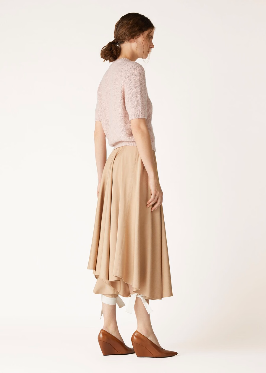 Suéter Folecchio de seda e cashmere com estampa de peônia prateada