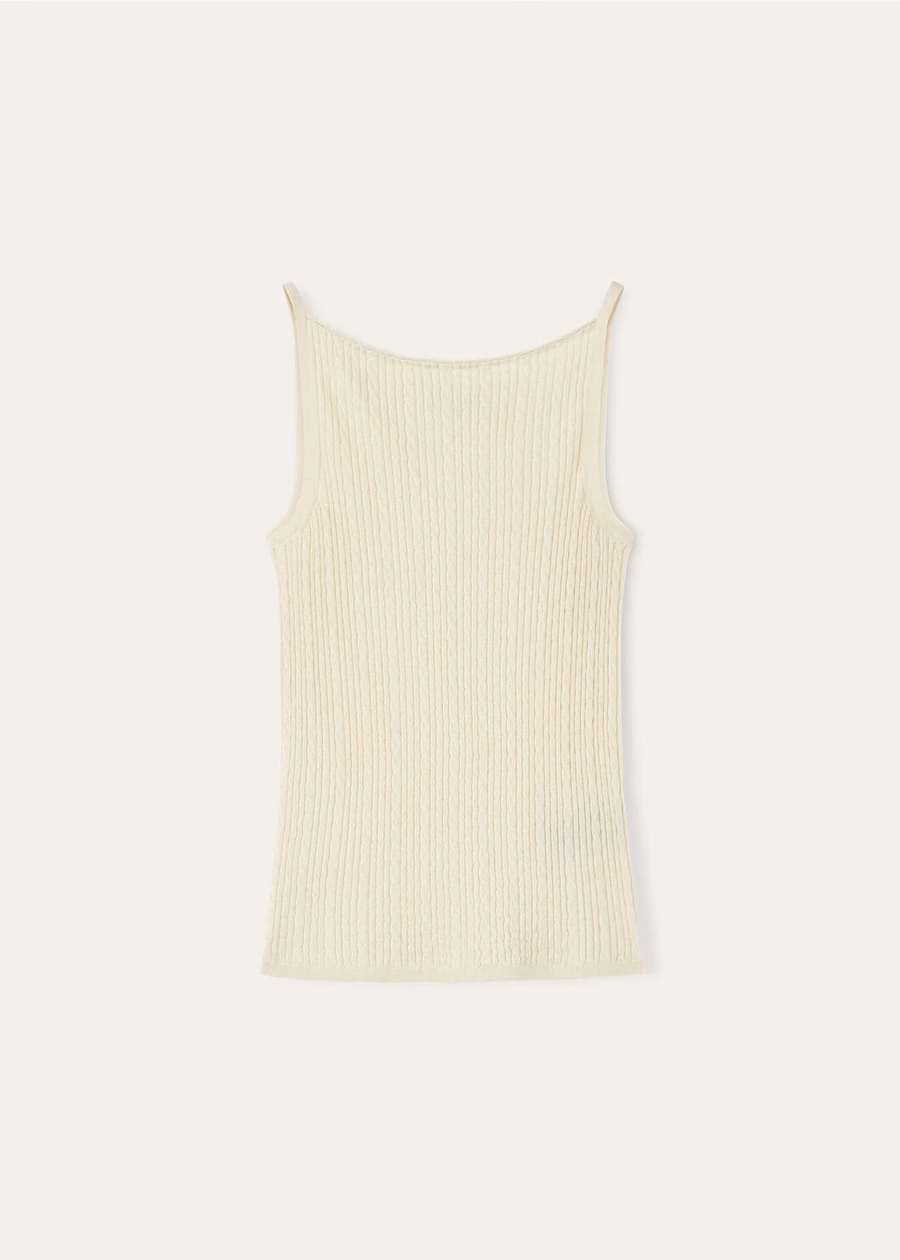 Top Rimella em seda, cashmere e creme de caju.