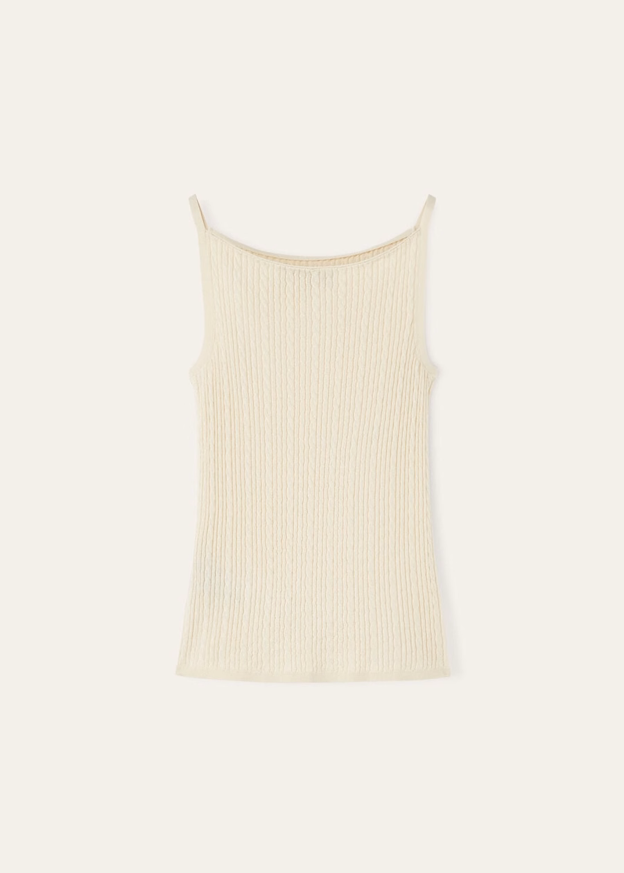 Top Rimella em seda, cashmere e creme de caju.
