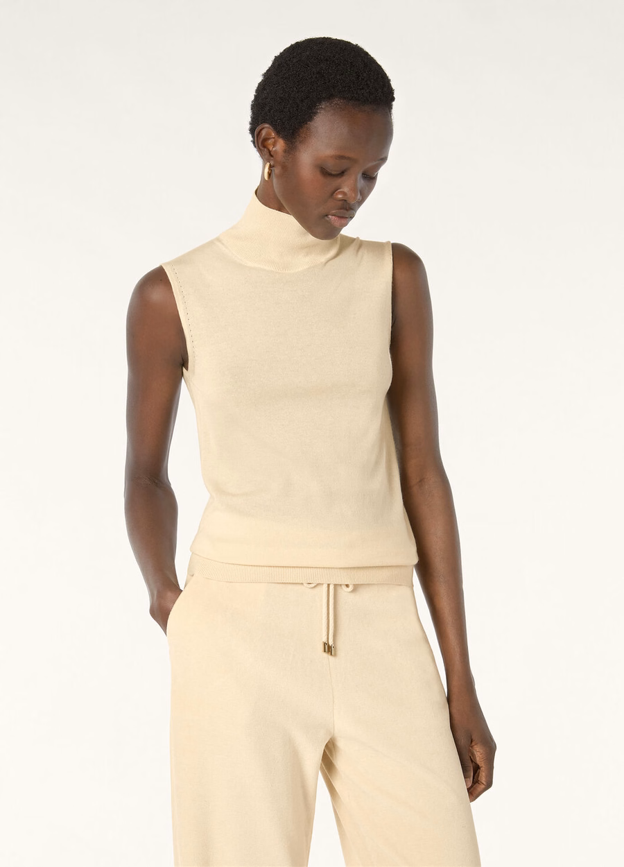 Top de cashmere macio como manteiga