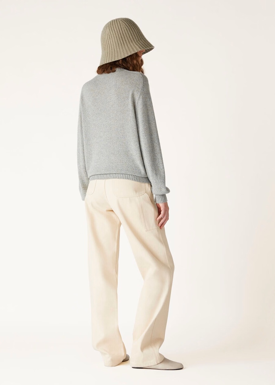 Moletom Cellio Baby Cashmere Branco Neve/Azul Mesclado Stardust